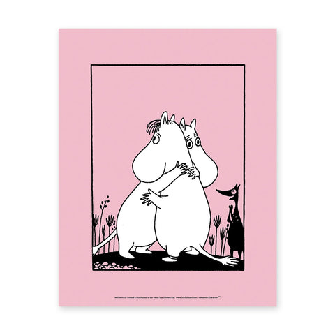MOOMIN107: Moomin Hugging. 11x14 Framed Print