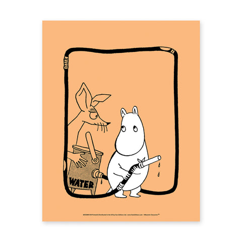 MOOMIN109: Moomin Water Hose. 11x14 Framed Print