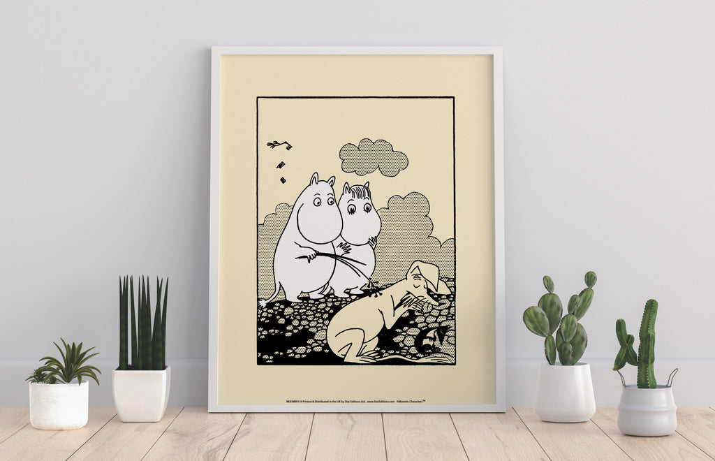 Moominmamma With Sniff And Moomintroll - Premium Art Print