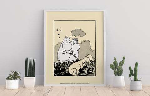 Moominmamma With Sniff And Moomintroll - Premium Art Print