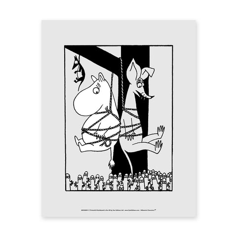 MOOMIN117: Moomin Hattifatteners. 11x14 Framed Print