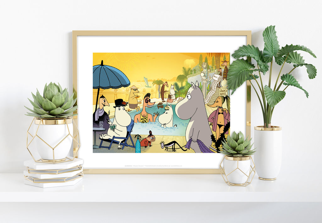 Moomin Pool Party - 11X14inch Premium Art Print