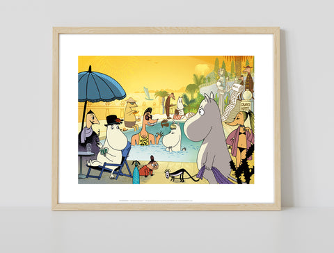 Moomin Pool Party - 11X14inch Premium Art Print