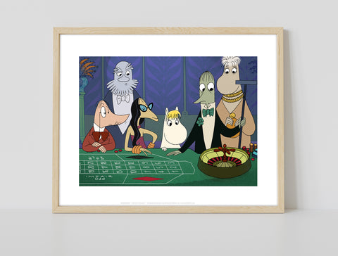 Moomin At The Casino - 11X14inch Premium Art Print