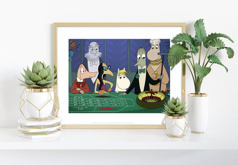 Moomin At The Casino - 11X14inch Premium Art Print