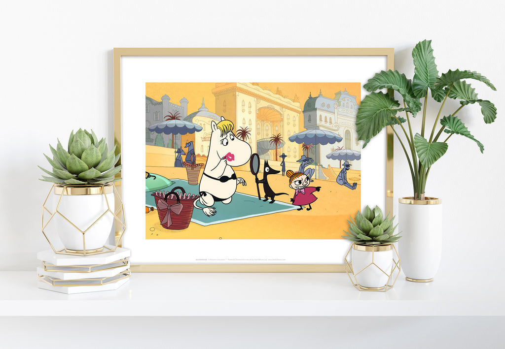 Moomin On The Beach - 11X14inch Premium Art Print