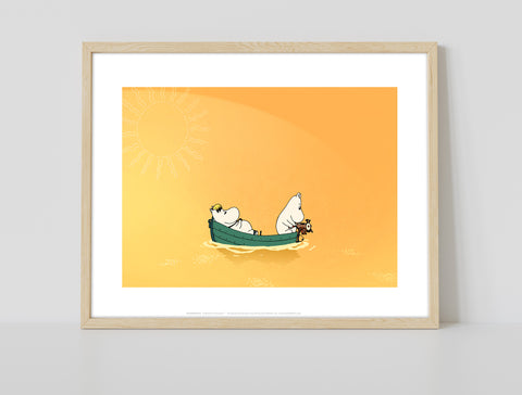 Moomins On A Boat Trip - 11X14inch Premium Art Print