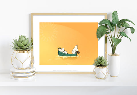 Moomins On A Boat Trip - 11X14inch Premium Art Print