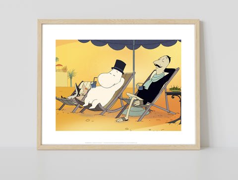 Moomin On A Deck Chair - 11X14inch Premium Art Print