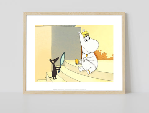 Moomin Sitting On The Stairs - 11X14inch Premium Art Print