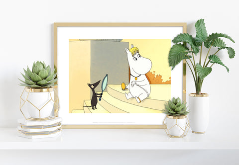 Moomin Sitting On The Stairs - 11X14inch Premium Art Print