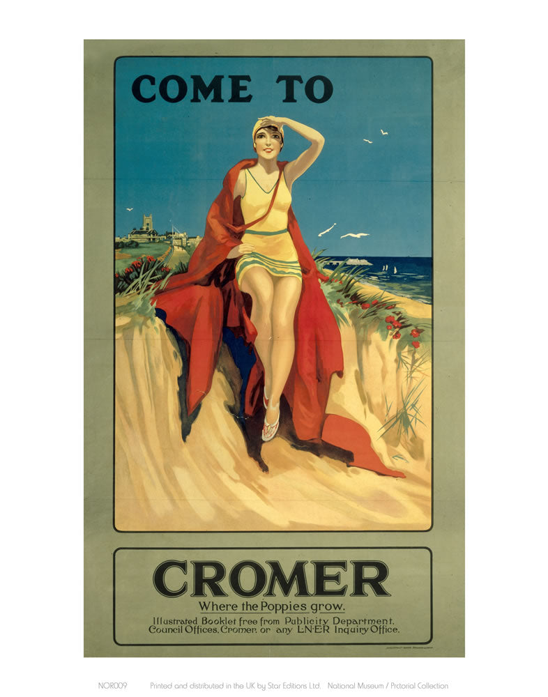 Come to Cromer 24" x 32" Matte Mounted Print