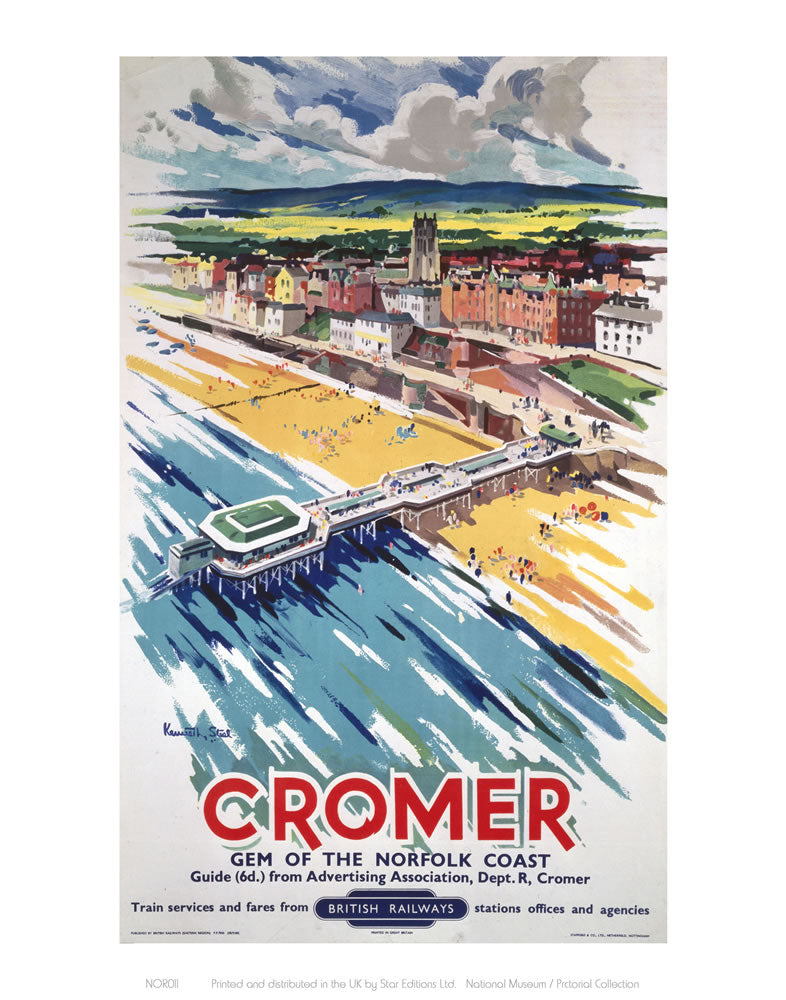 Cromer View From Air 24" x 32" Matte Mounted Print