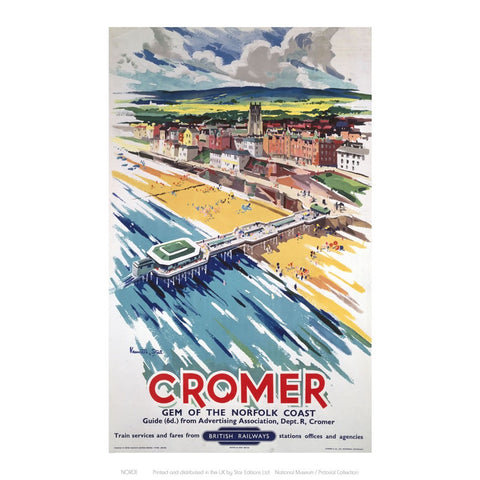 Cromer View From Air 24" x 32" Matte Mounted Print