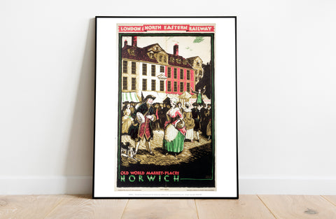 Old World Market Place Norwich - 11X14inch Premium Art Print