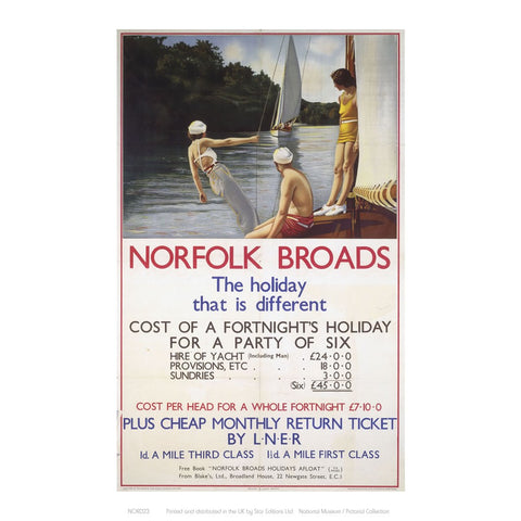 Norfolk Broads the holiday that is different 24" x 32" Matte Mounted Print