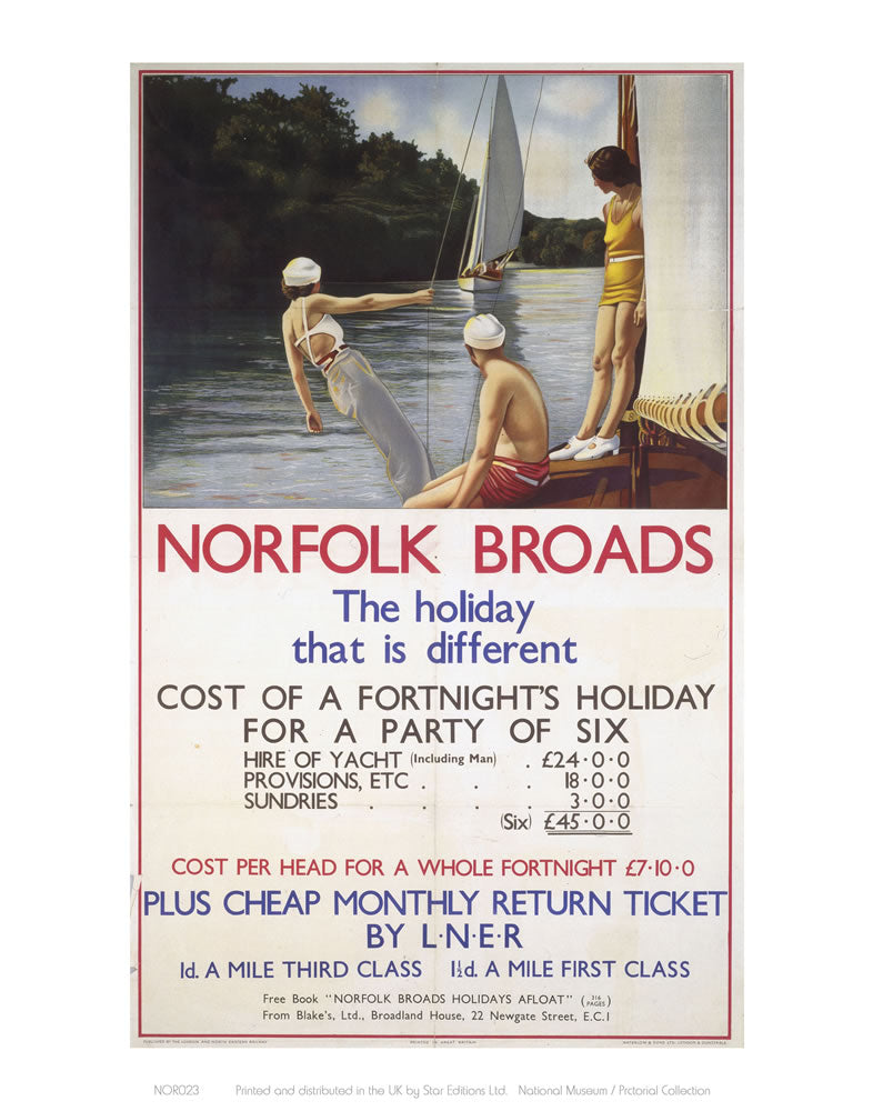 Norfolk Broads the holiday that is different 24" x 32" Matte Mounted Print