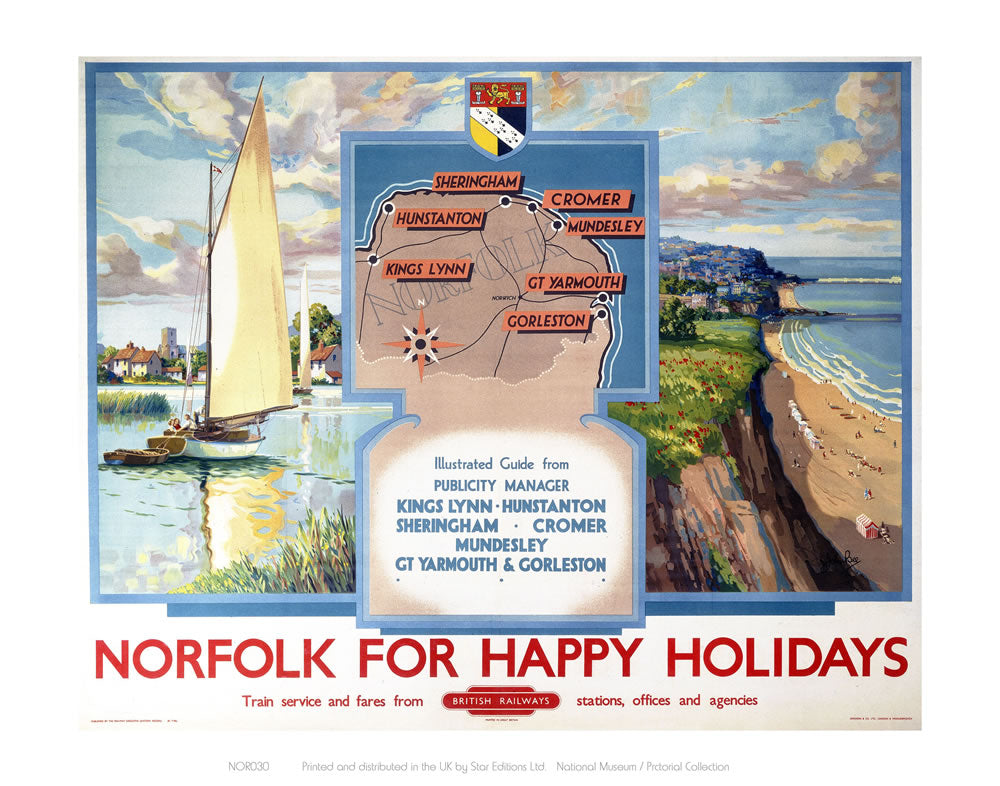 Norfolk for Happy Holidays 24" x 32" Matte Mounted Print