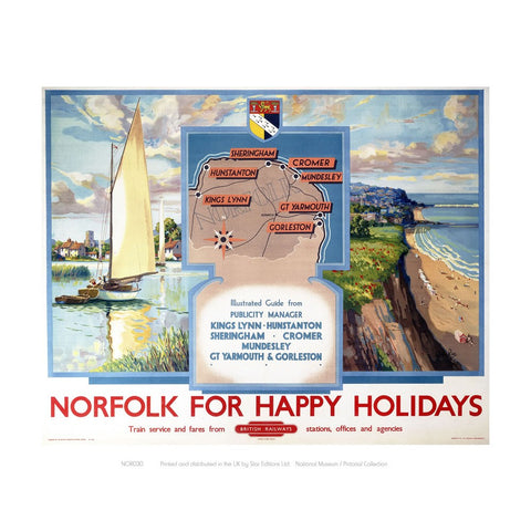 Norfolk for Happy Holidays 24" x 32" Matte Mounted Print