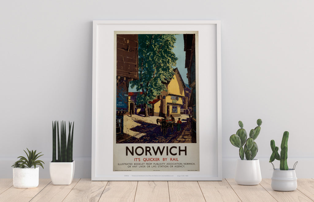 Norwich Horse And Cart - 11X14inch Premium Art Print