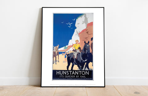 Hunstanton Woman On Horse - 11X14inch Premium Art Print
