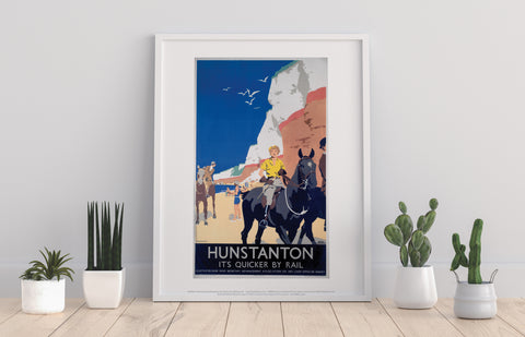 Hunstanton Woman On Horse - 11X14inch Premium Art Print