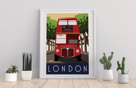London - Red Double Decker Bus - 11X14inch Premium Art Print