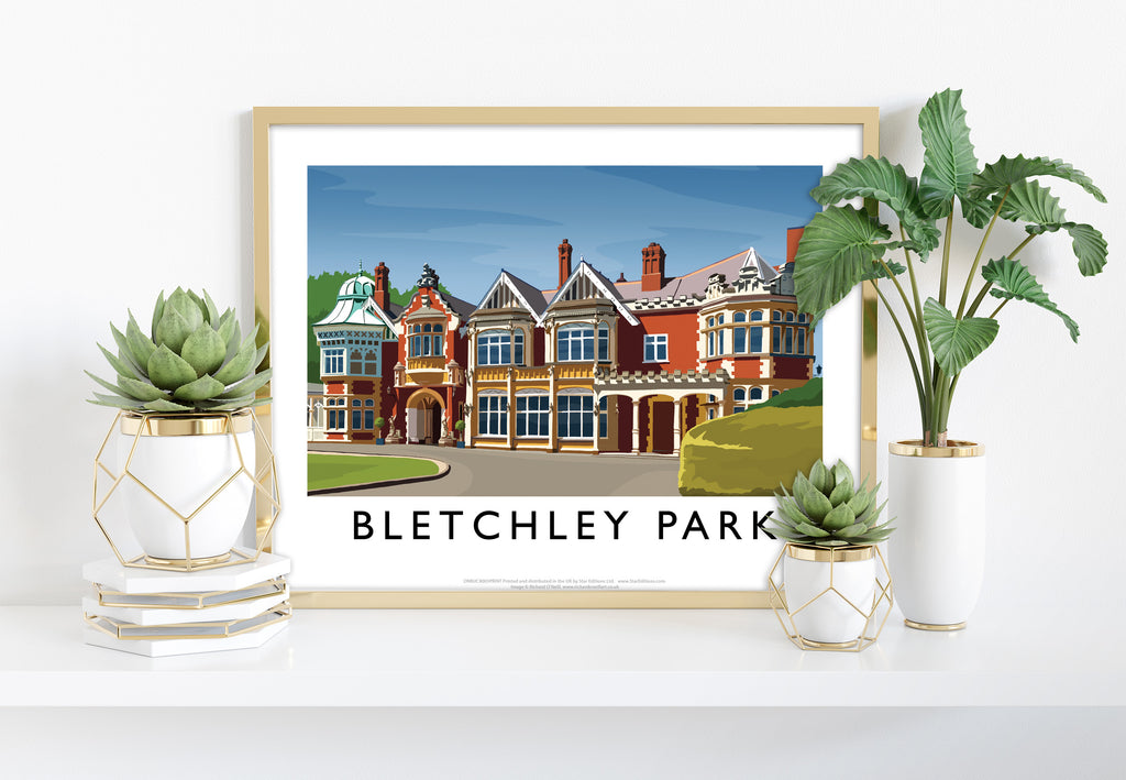 Bletchley Park By Artist Richard O'Neill - 11X14inch Premium Art Print