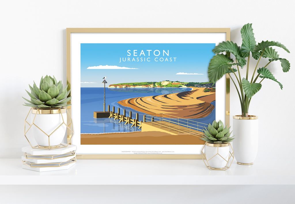 Seaton, Jurassic Coast By Artist Richard O'Neill Art Print