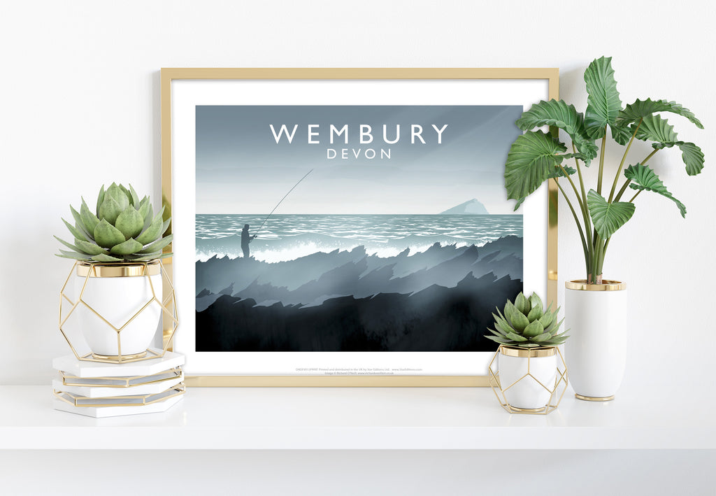 Wembury, Devon By Artist Richard O'Neill - 11X14inch Premium Art Print