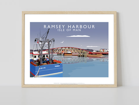 Ramsey Harbour, Isle Of Man By Richard O'Neill Art Print
