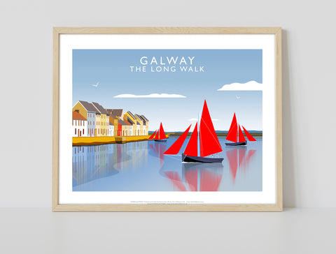 Galway, The Long Walk By Artist Richard O'Neill Art Print