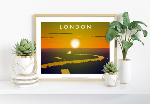 London Sunrise By Artist Richard O'Neill - 11X14inch Premium Art Print