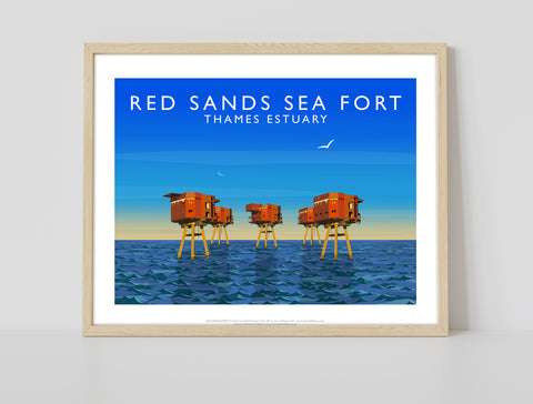 Red Sands Sea Fort By Artist Richard O'Neill - Art Print