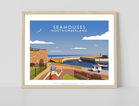 Seahouses Northumberland By Artist Richard O'Neill Art Print