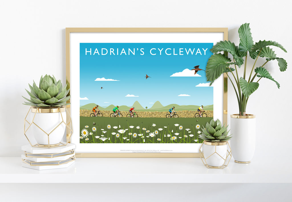 Hadrian's Cycleway By Artist Richard O'Neill - Art Print