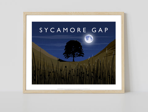 Sycamore Gap, Night By Artist Richard O'Neill - Art Print