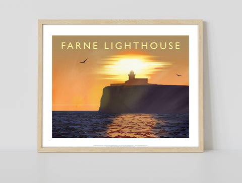 Farne Lighthouse By Artist Richard O'Neill - Art Print