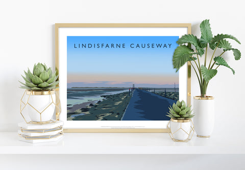 Lindisfarne Causeway By Artist Richard O'Neill - Art Print