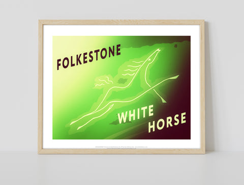 Folkestone White Horse By Artist Richard O'Neill Art Print