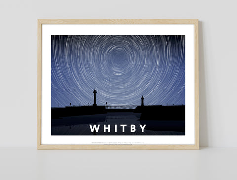 Whitby, Night Timelapse By Artist Richard O'Neill Art Print