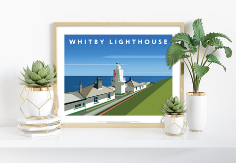 Whitby Lighthouse By Artist Richard O'Neill - Art Print