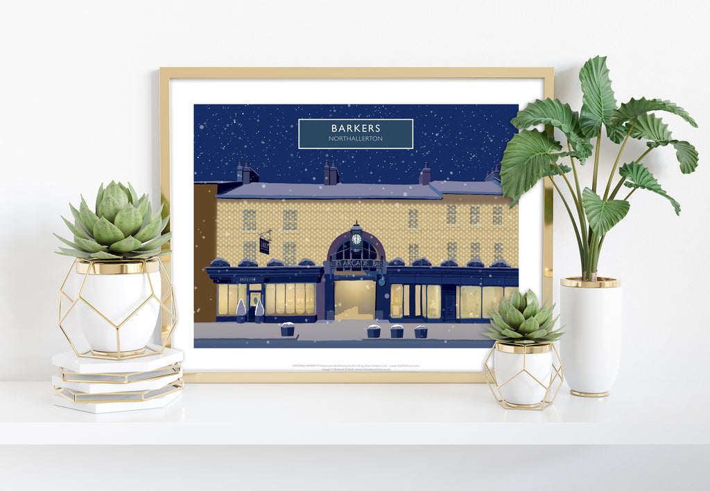 Barkers, Northallerton In Snow - Richard O'Neill Art Print