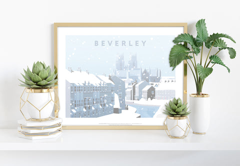 Beverley In Snow By Artist Richard O'Neill - Art Print