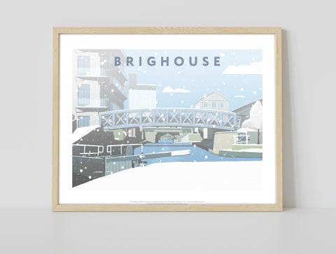Brighouse In Snow By Artist Richard O'Neill - Art Print
