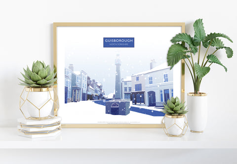 Guisborough, North Yorkshire In Snow - Art Print