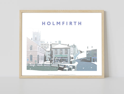 Holmfirth In Snow By Artist Richard O'Neill - Art Print