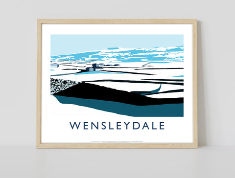 Wensleydale In Snow By Artist Richard O'Neill - Art Print