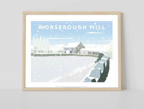 Worsbrough Mill In Snow By Artist Richard O'Neill Art Print