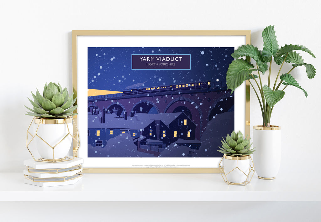 Yarm Viaduct, North Yorkshire In Snow - Art Print